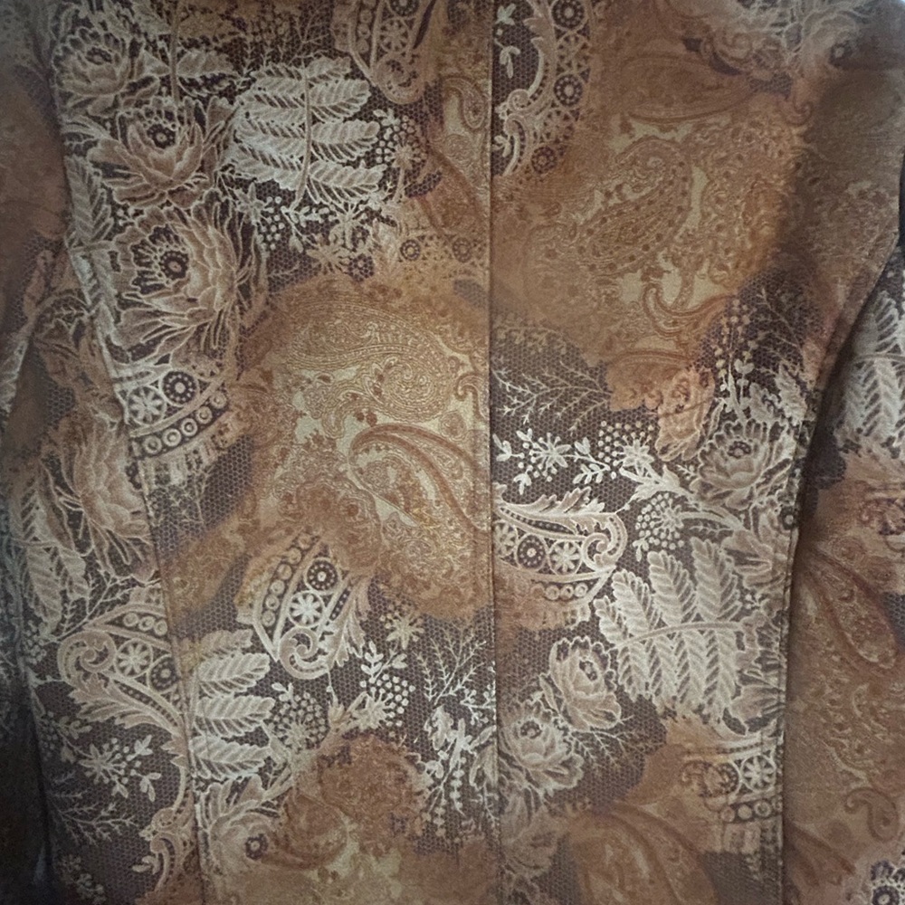 Newport News Vintage Penny Lane Paisley Suede w/Faux Fur - Picture 11 of 12